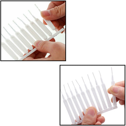 Wukusy 10pcs shower nozzle cleaning brushes, reusable and multifunctional, designed to clear clogs from shower heads and nozzles.