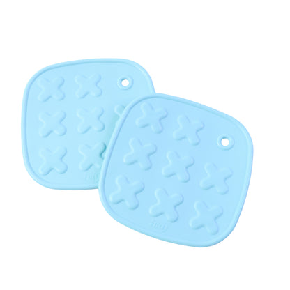 Wukusy heat-resistant multipurpose cup coaster and hot pot pad set with two silicone pads on a white background