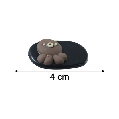 Set of four Wukusy cute cartoon bear design hair clips with playful bear faces and colorful accents, perfect for kids' hairstyles.