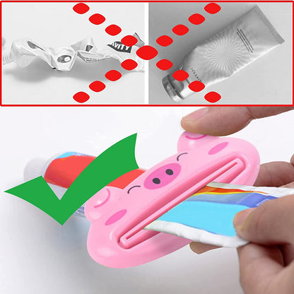 Wukusy 3.5-inch animal-shaped toothpaste tube squeezer for extruding toothpaste, facial wash, or sauce from tubular containers.