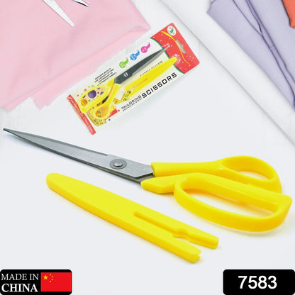 Wukusy 9-inch stainless steel craft scissors with ergonomic comfort grip, ideal for paper cutting and home improvement projects.