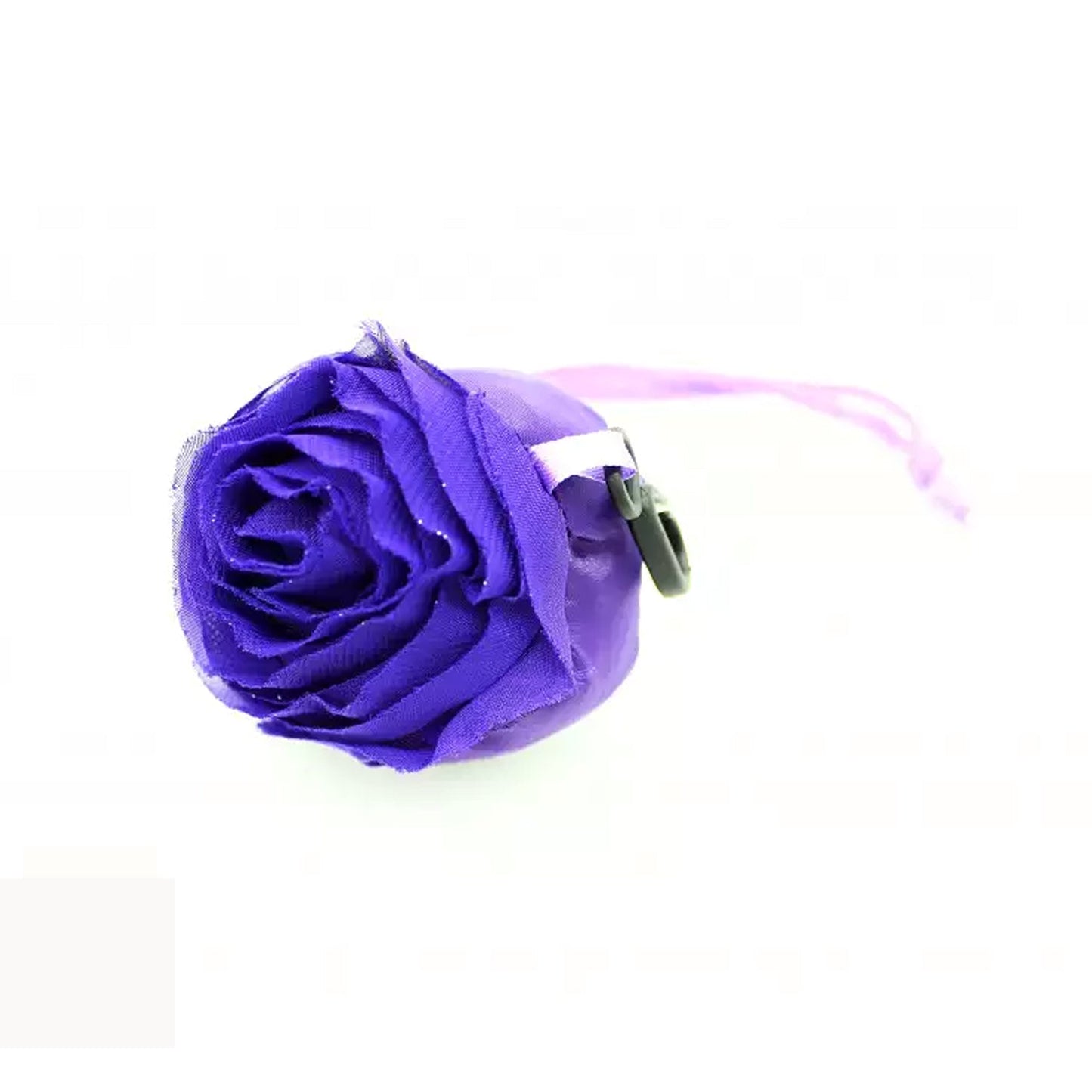 Wukusy foldable nylon shopping bag with cute rose design, large size, reusable, eco-friendly, folds into pocket for travel and grocery use.