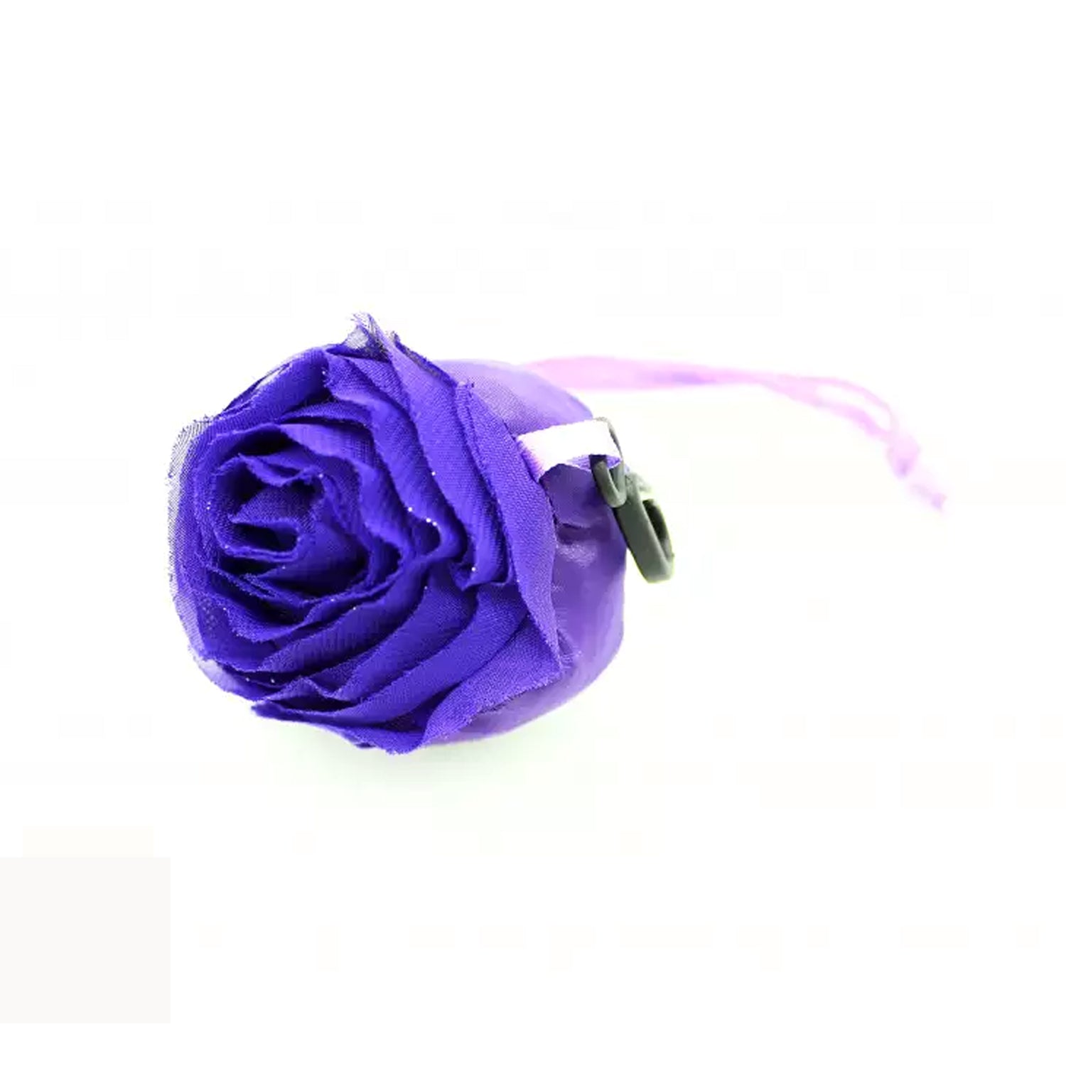 Wukusy foldable nylon shopping bag with cute rose design, large size, reusable, eco-friendly, folds into pocket for travel and grocery use.
