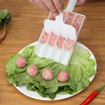 Wukusy manual food slicing and frying press tool set with stainless steel blades and handle for efficient food preparation.