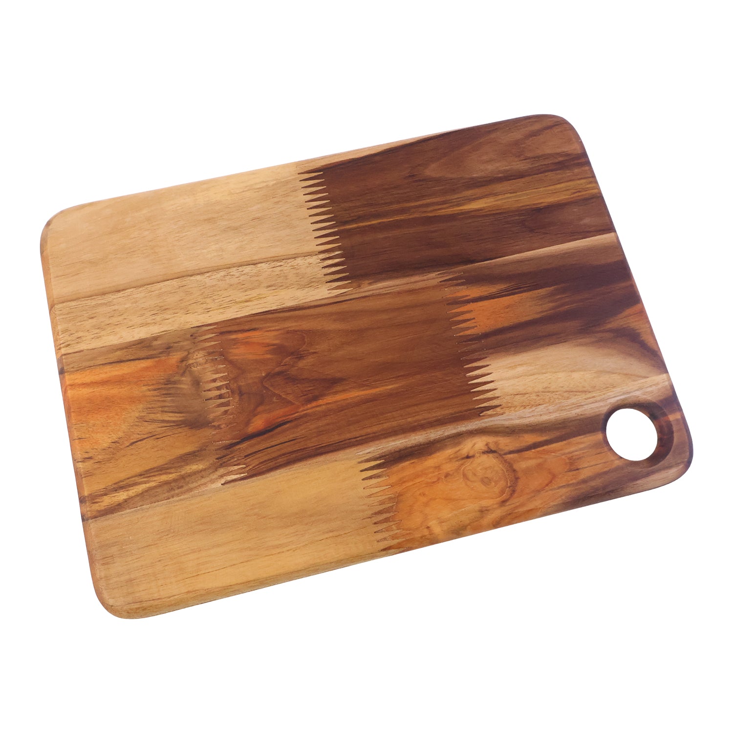 Wooden chopping and cutting board by Wukusy, 10x14 inch kitchen board with smooth surface and sturdy wood construction.