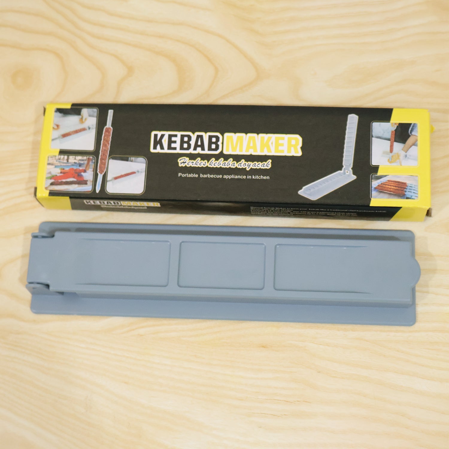 Wukusy plastic meat skewer kebab maker and BBQ mould, designed for easy seekh kebab and grilled meat preparation.