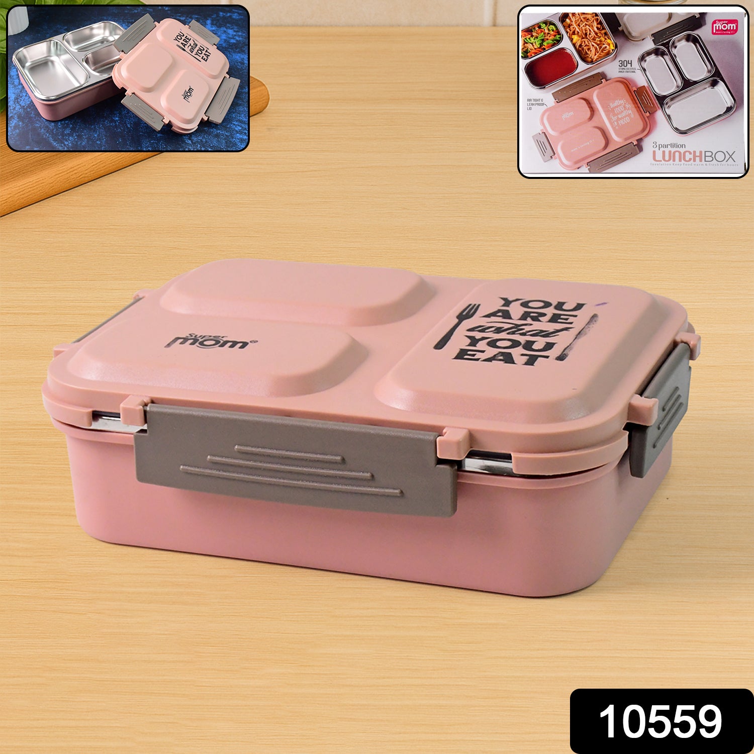 Wukusy Supermom premium stainless steel inner lunch box for home and kitchen use, featuring a sleek design and durable construction.