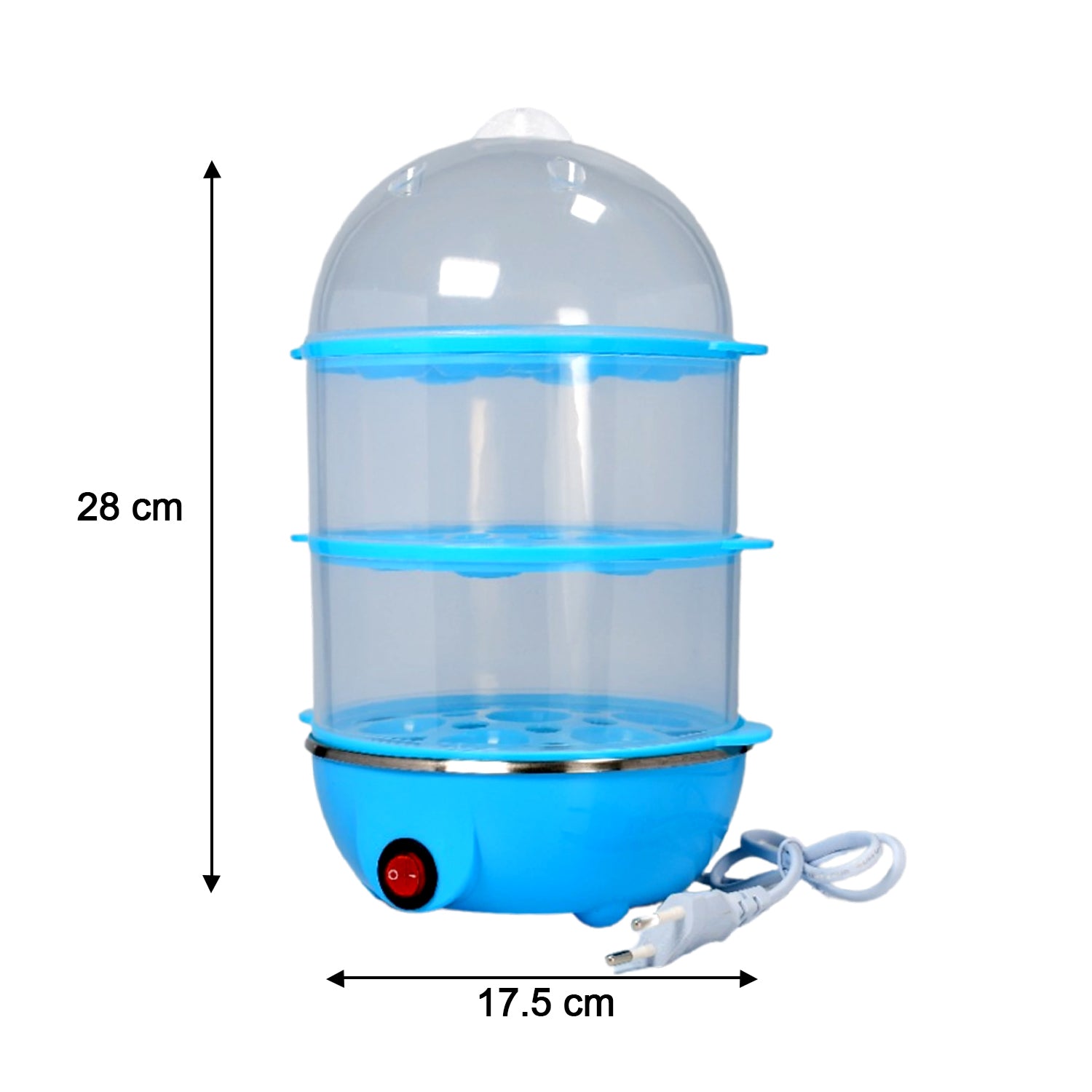 Wukusy 3-floor electric egg boiler cooker with stainless steel trays and digital control panel for easy egg steaming.