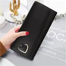 Ekom women's stylish PU leather wallet clutch with multiple compartments in rose and golden, 10x4 cm, perfect for elegant accessories