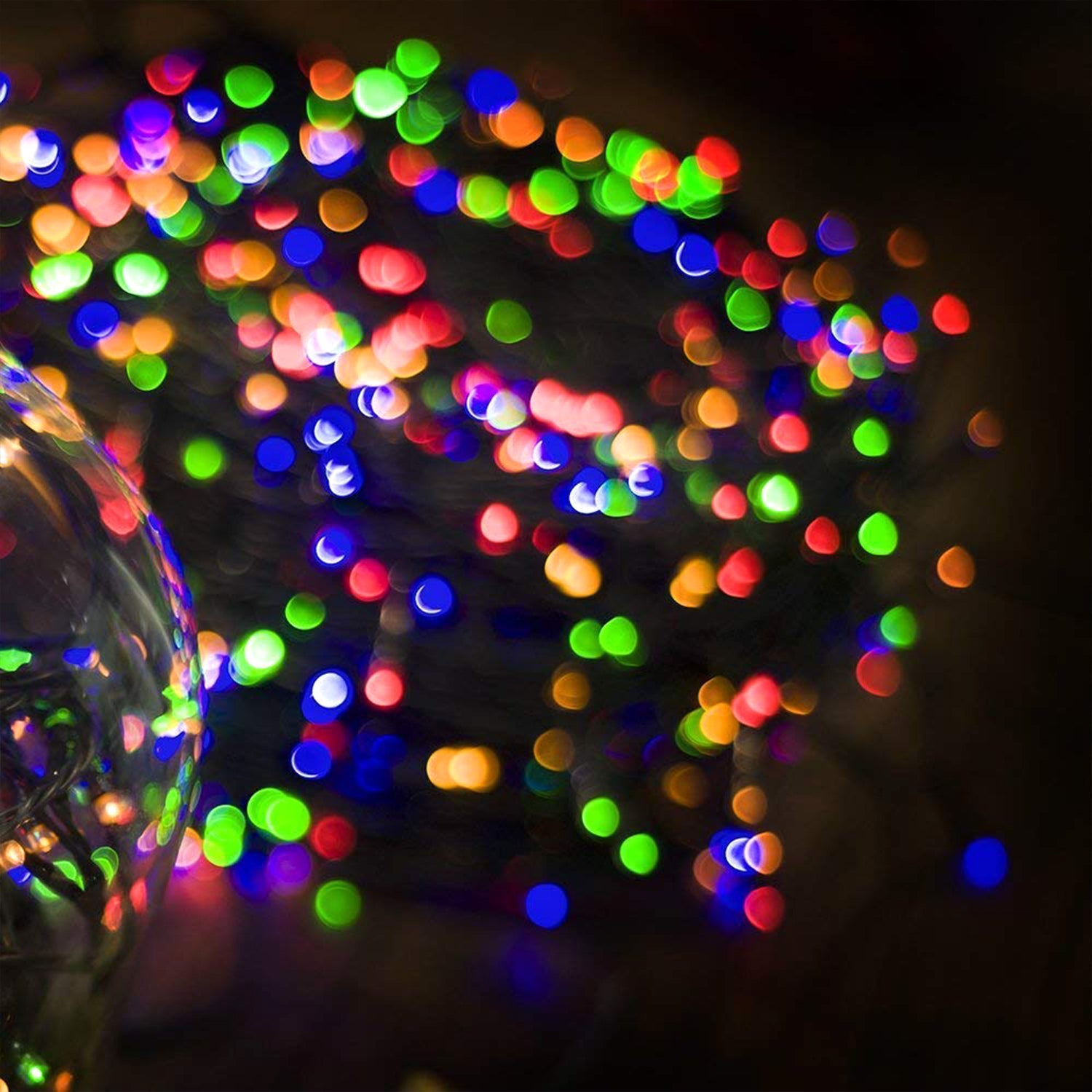 Wukusy 4-meter multicolor LED string light for home decor, with colorful bulbs perfect for festival decoration.