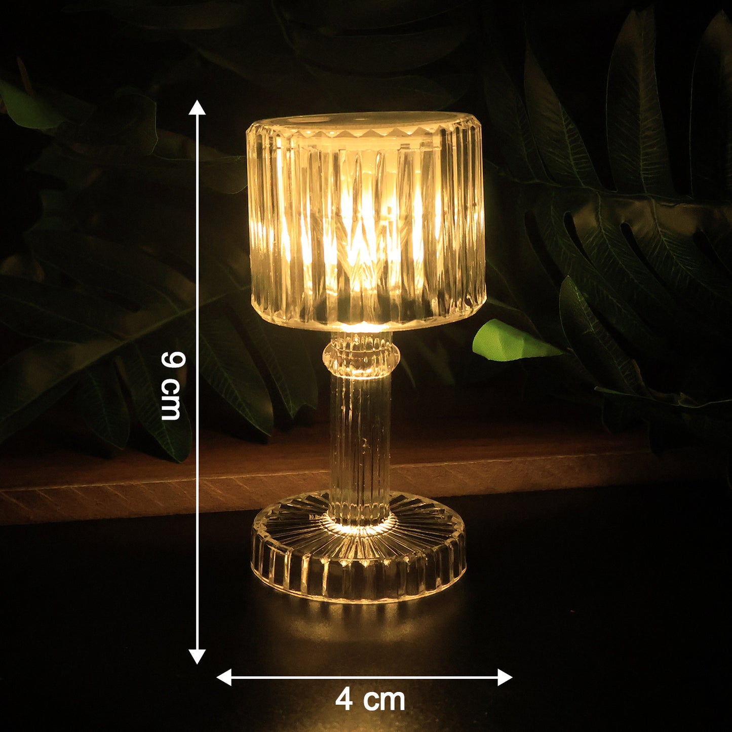 Set of 24 Wukusy LED crystal-effect table lamps for home decor, showcasing elegant lighting and modern design.