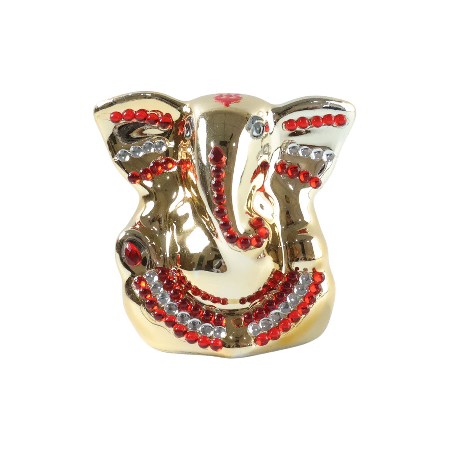 Golden Lord Ganesha idol decorative showpiece by Wukusy, featuring intricate design and traditional Hindu deity craftsmanship.