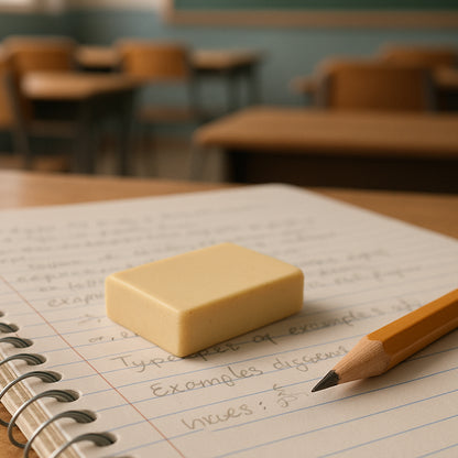 Wukusy premium 4b soft office eraser showing pink rubber surface and compact design for precise erasing tasks