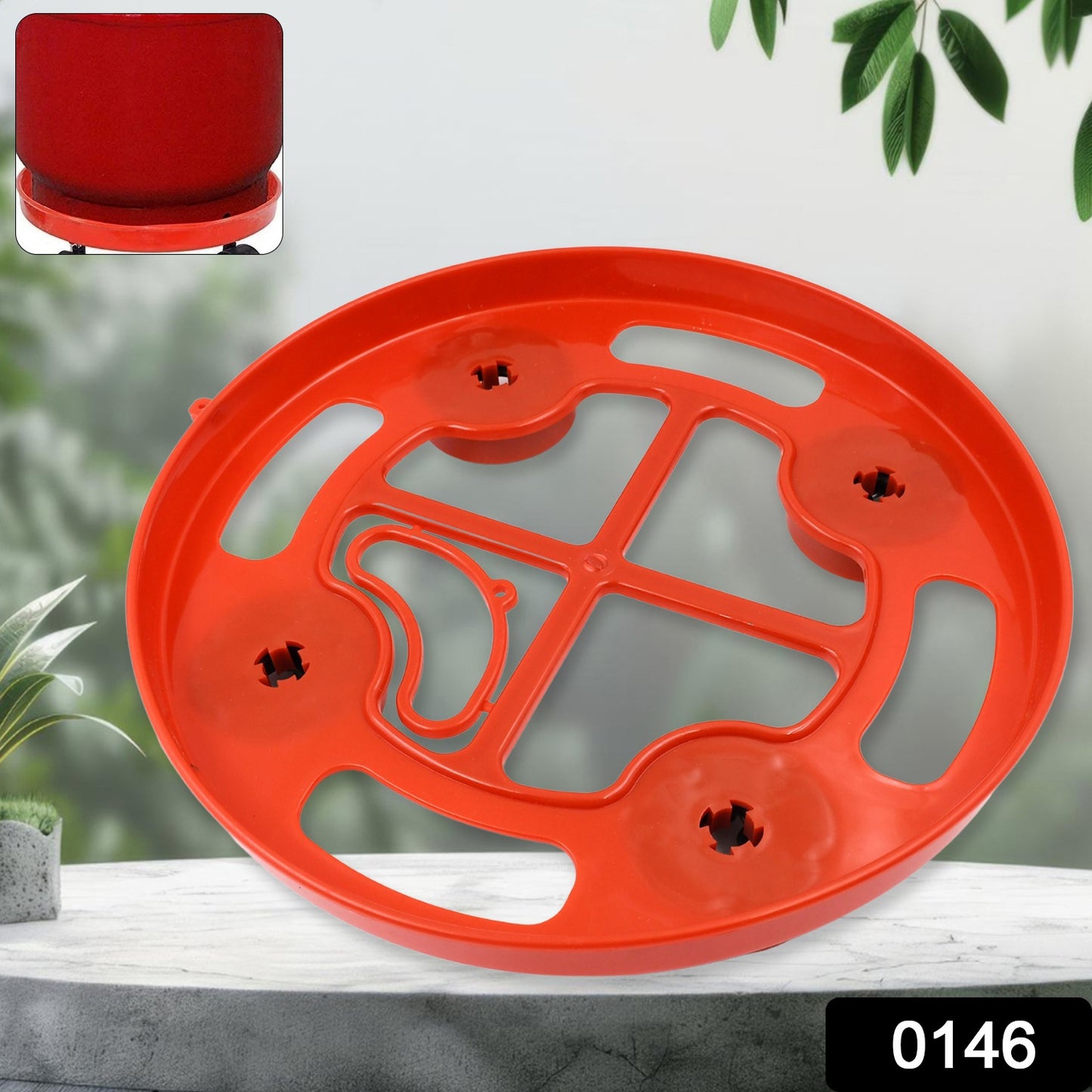 Wukusy 146 Gas Cylinder Trolley for kitchen use, featuring sturdy metal frame and wheels for easy gas cylinder transport.