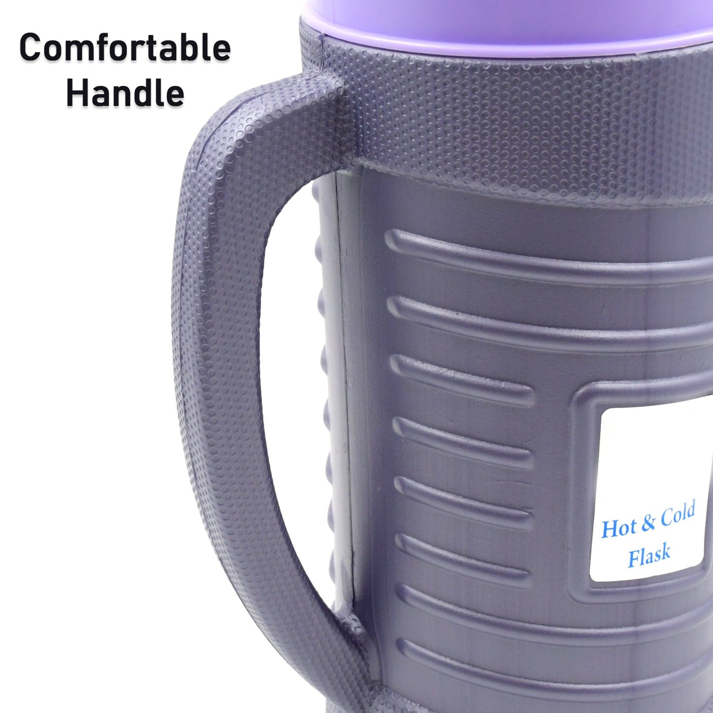 Wukusy insulated thermos flask with plastic inner and steel exterior, 1200ml capacity, leak-proof design, ideal for hot and cold beverages