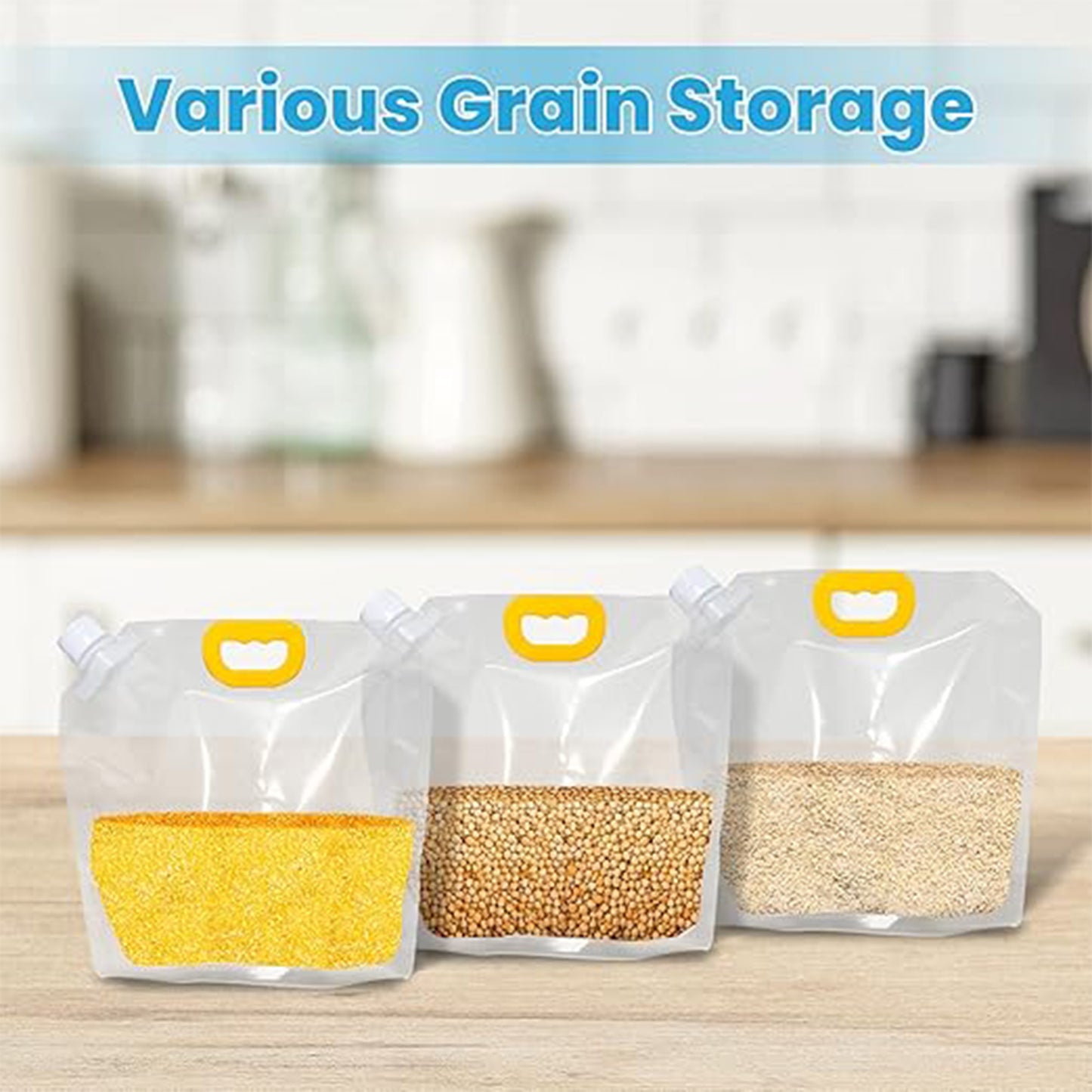 Wukusy airtight refrigerator storage bag in 30x24cm size, transparent food storage bag for kitchen organization.