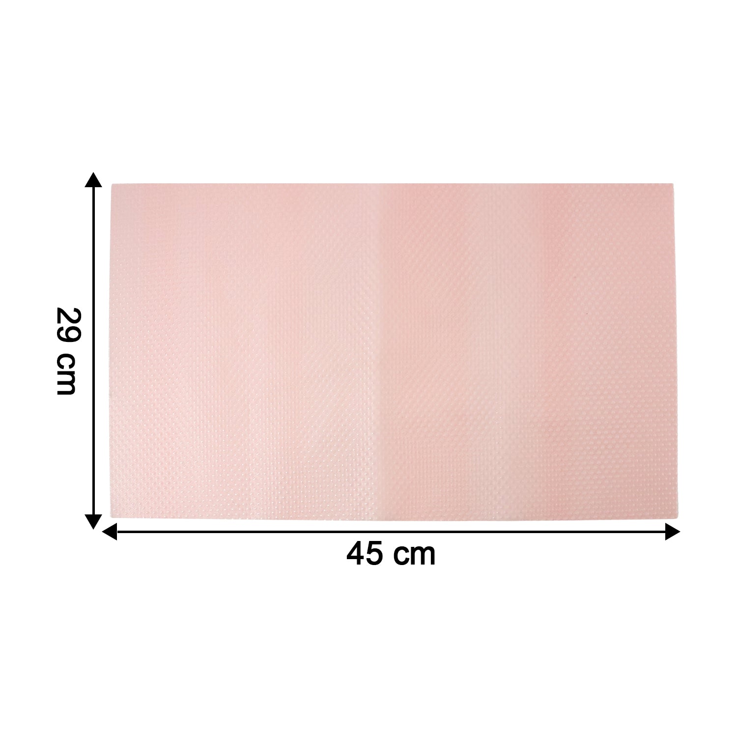 Set of four transparent plastic fridge mats by Wukusy, 45 x 29 cm, used to protect fridge shelves and keep them clean.