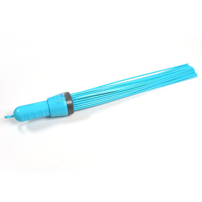 Wukusy heavy-duty Kharata plastic broom with 44 hard bristles for wet and dry floor cleaning, suitable for home improvement tasks.