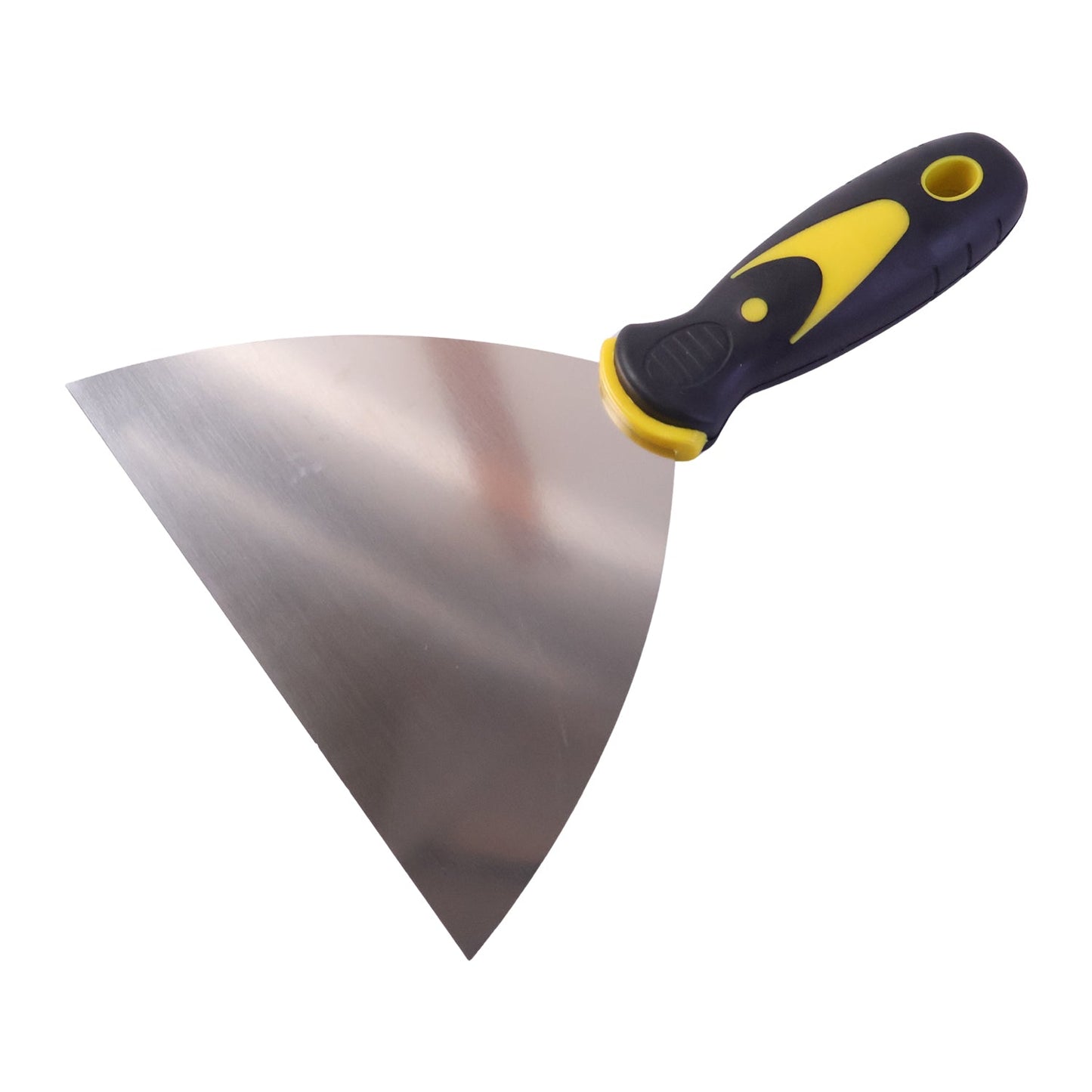 Wukusy stainless steel putty scraper with 145mm flexible blade for wall filler and surface smoothing.