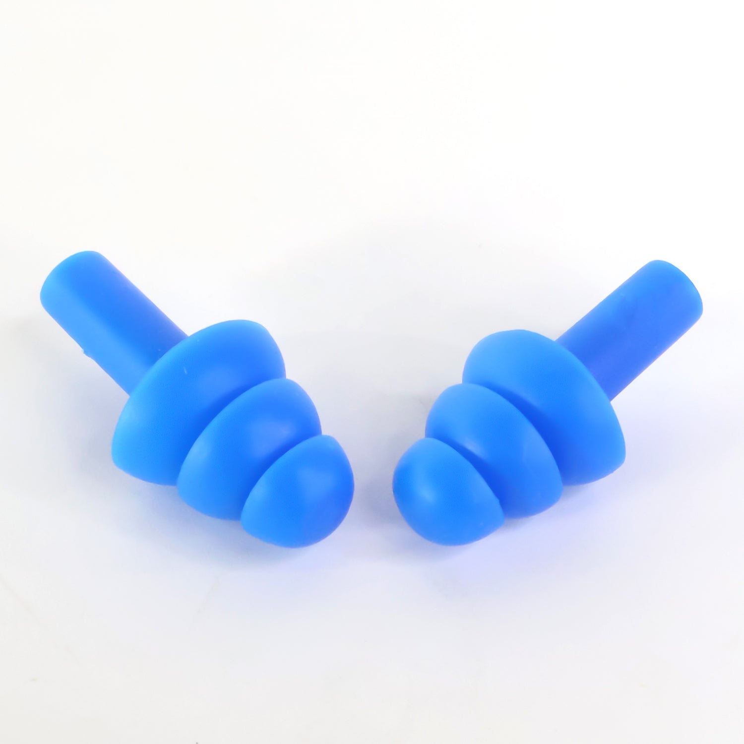 Reusable silicone swimming ear plugs set by Wukusy, soft and waterproof for comfortable protection during swimming.