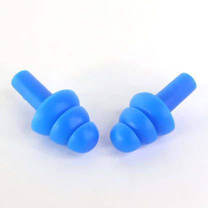 Reusable silicone swimming ear plugs set by Wukusy, soft and waterproof for comfortable protection during swimming.
