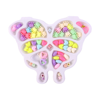 Wukusy DIY fashion beading jewelry making kit with various beads, strings, and tools for creating custom jewelry pieces.