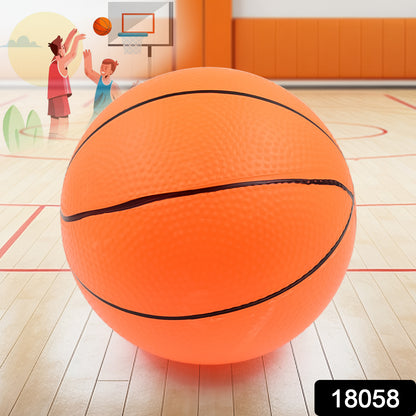 Mini bouncy basketball toy by Wukusy, small orange sports ball with textured surface for bouncing and play.