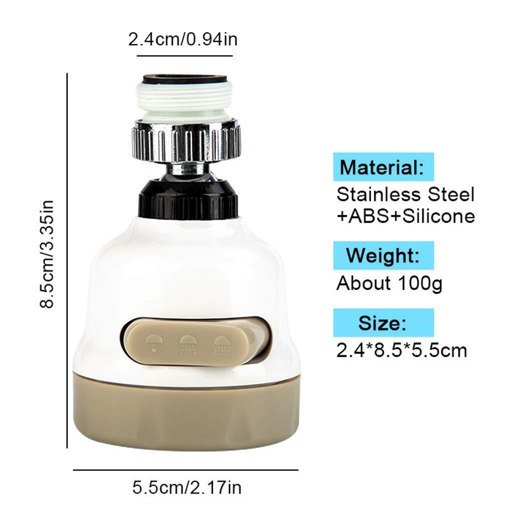 Wukusy 1589 rotatable splash-proof water-saving faucet nozzle with three spray modes and filter for efficient water use.