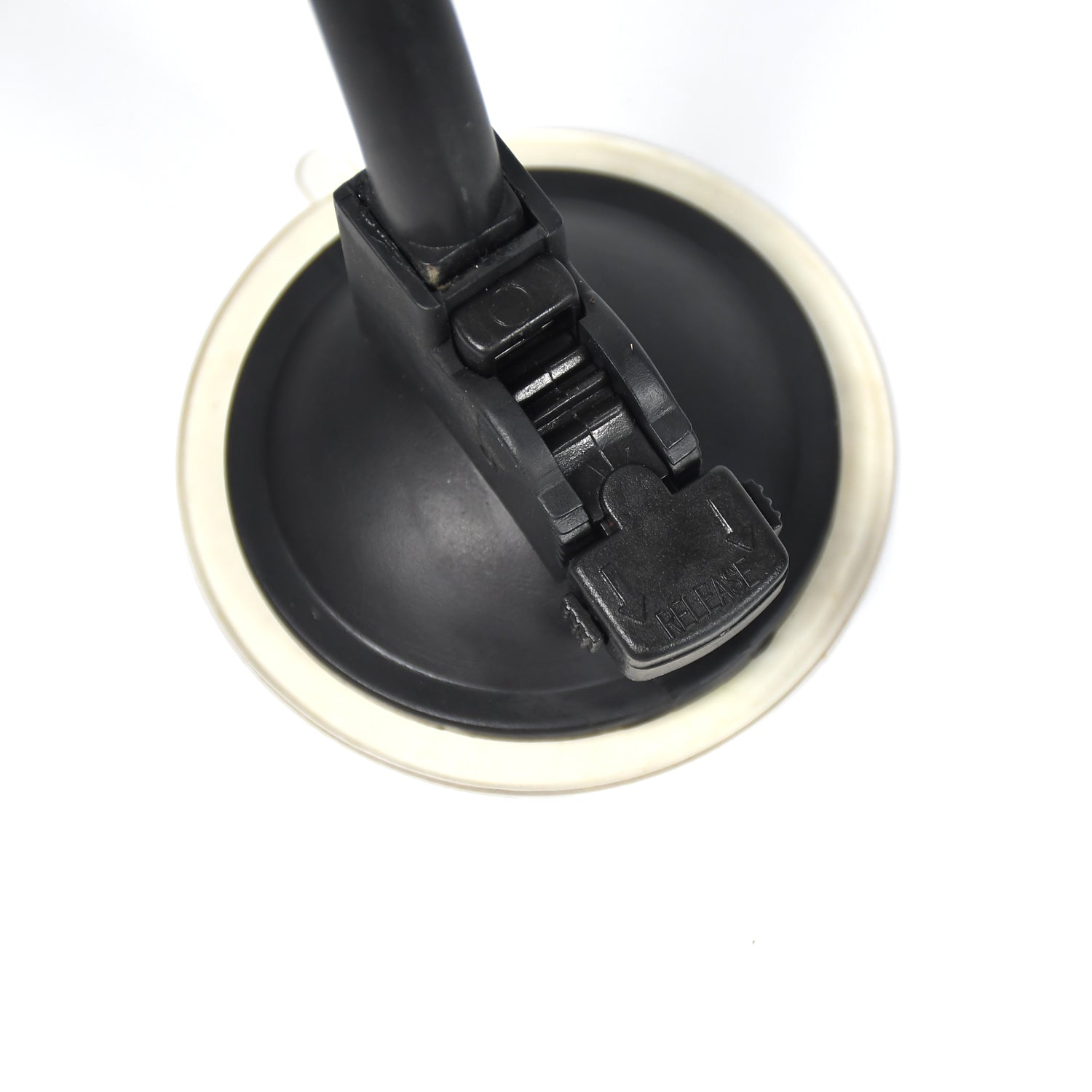 Wukusy 7217 mobile phone holder with 27cm long arm, strong suction cup, mounted on car windscreen or dashboard for hands-free use