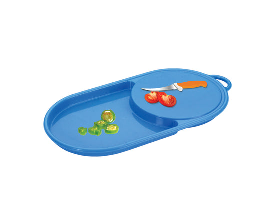 Wukusy 2104 plastic chopping tray for kitchen, featuring a durable surface for food prep and cutting tasks.