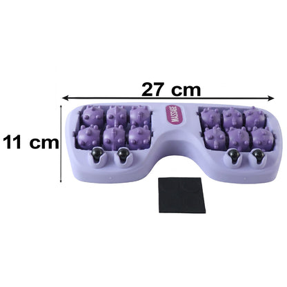Manual Plastic Roller Foot Massager With Acupressure Nodes For Both Feet (1 Pc)