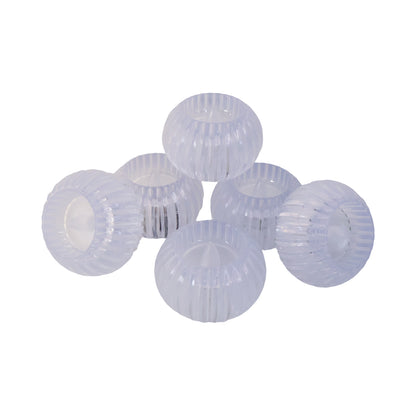 Six Wukusy Crystal Design LED flameless tealight candles for home decor, with realistic flickering light and decorative crystal accents.