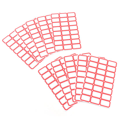Set of 10 Wukusy multipurpose blank label sticker sheets for office use, featuring customizable adhesive labels on white paper sheets.