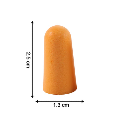 Pair of Wukusy reusable noise reduction foam ear plugs in a 2-pair set, designed for comfortable hearing protection.