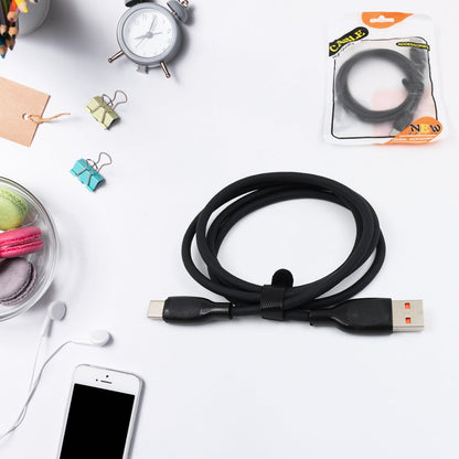 Wukusy Type C data cable for fast charging, 1 meter length, with USB Type C connector and durable design for mobile devices.