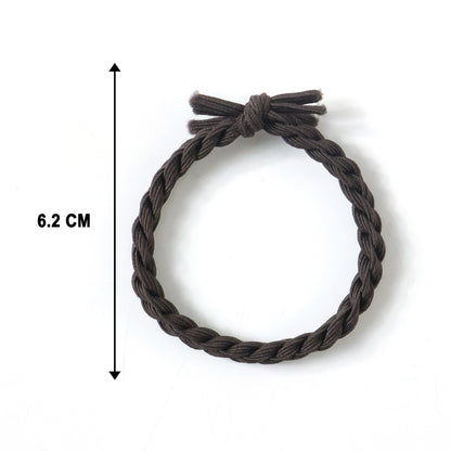Wukusy braided elastic hair bands set with multiple colorful stretch hair ties on a white background