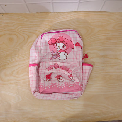 Wukusy 13-inch backpack featuring a cute bow and bunny design, perfect for children or casual use.