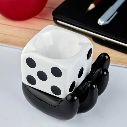 Colorful ceramic ashtray by Wukusy featuring retro design, perfect for smokers and collectors with vibrant, funky decor style.