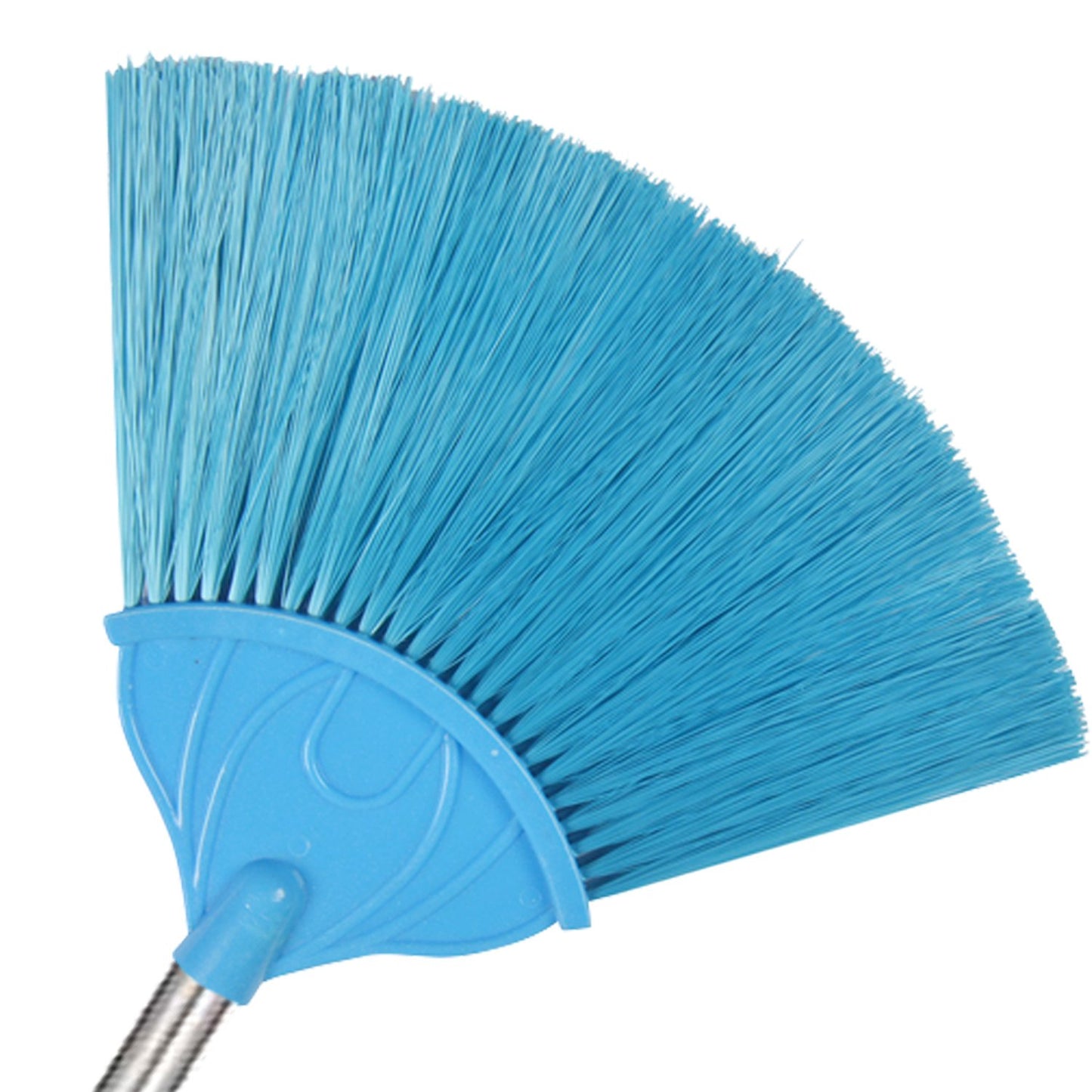 Wukusy 4699 broom with long stainless steel rod and extendable cobweb cleaner stick for home cleaning and dust removal.