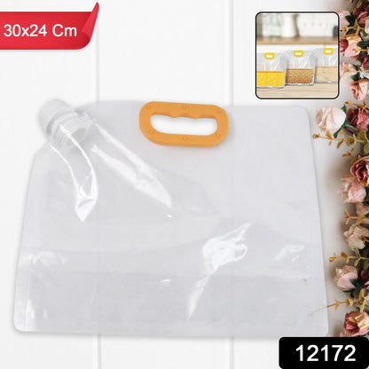 Wukusy airtight refrigerator storage bag, 30x24cm, for food preservation, made of durable, transparent plastic with sealed closure.