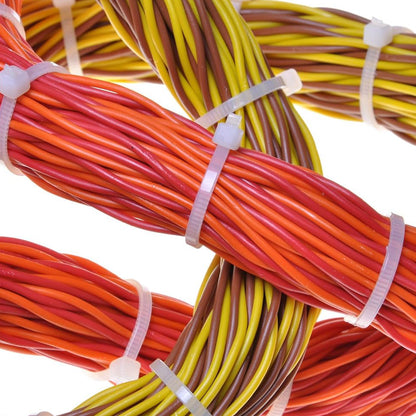 Heavy-duty 10-inch nylon self-locking cable ties by Wukusy, pack of 100, for strong, secure cable management and home improvement tasks.