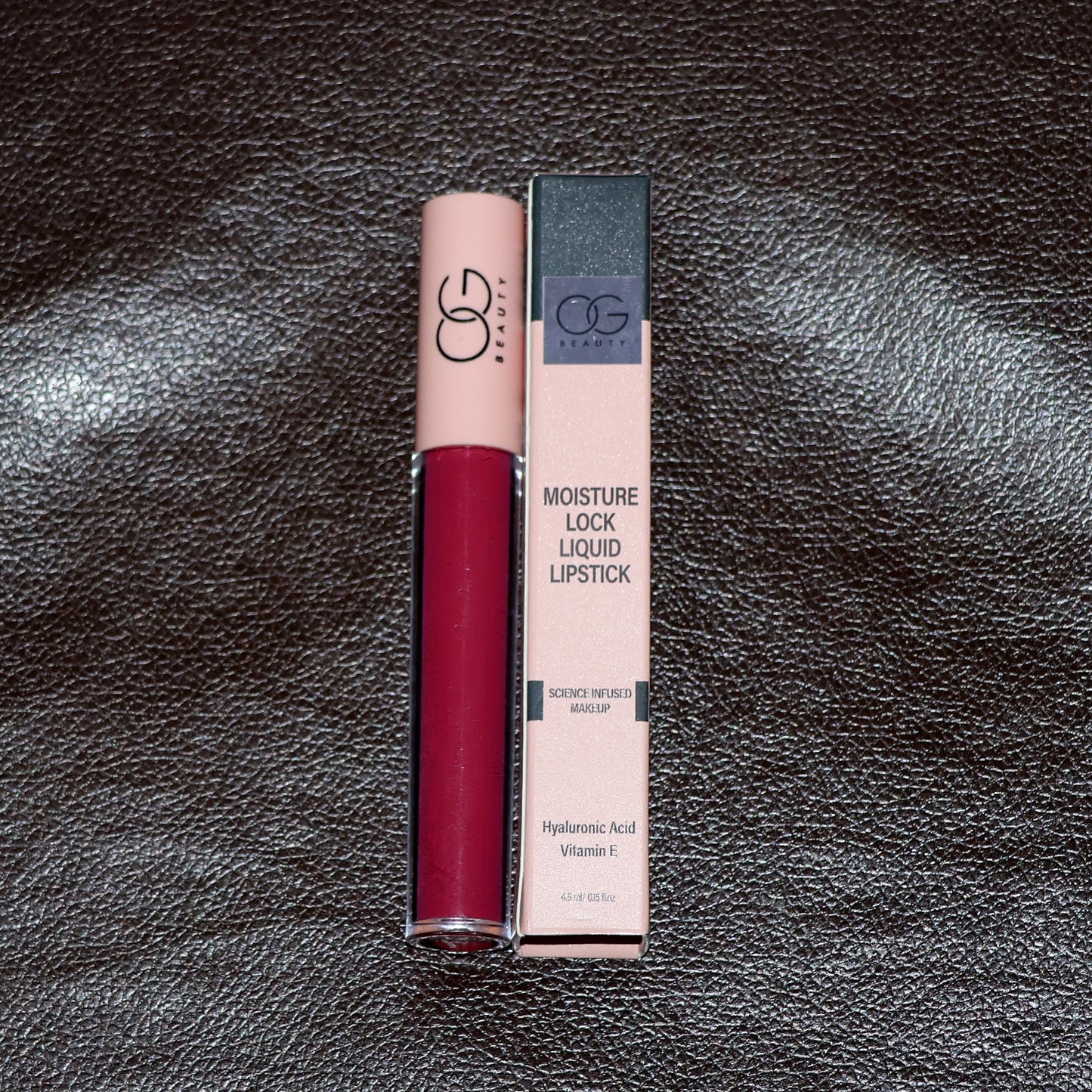 Wukusy Og Beauty Berry Blossom Moisture Lock Liquid Lipstick in 4.5ml, featuring a vibrant berry blossom shade in sleek packaging