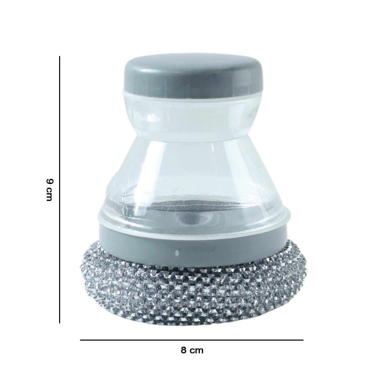 Wukusy liquid dispensing dish cleaning brush with handle and bristles for efficient kitchen dishwashing.