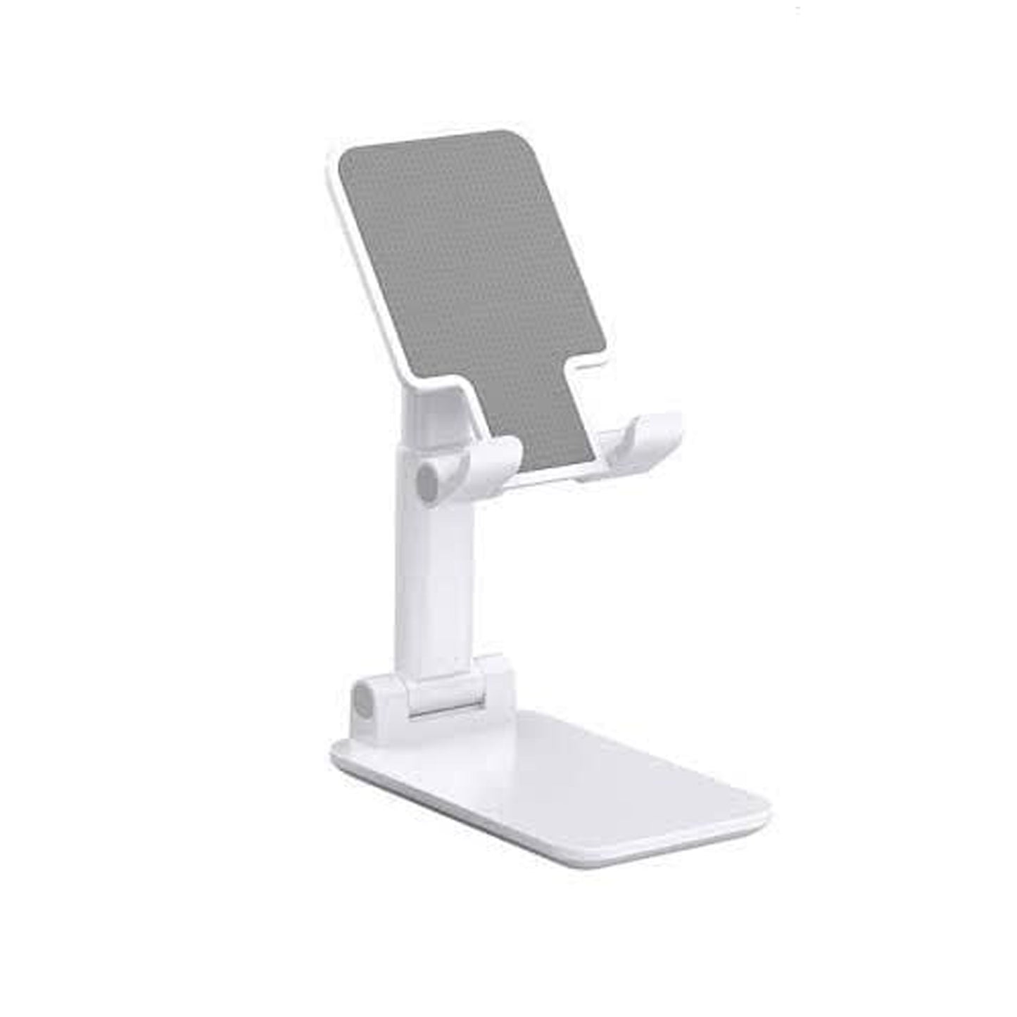 Wukusy adjustable foldable desktop mobile stand holding a smartphone, designed for hands-free viewing and easy portability.