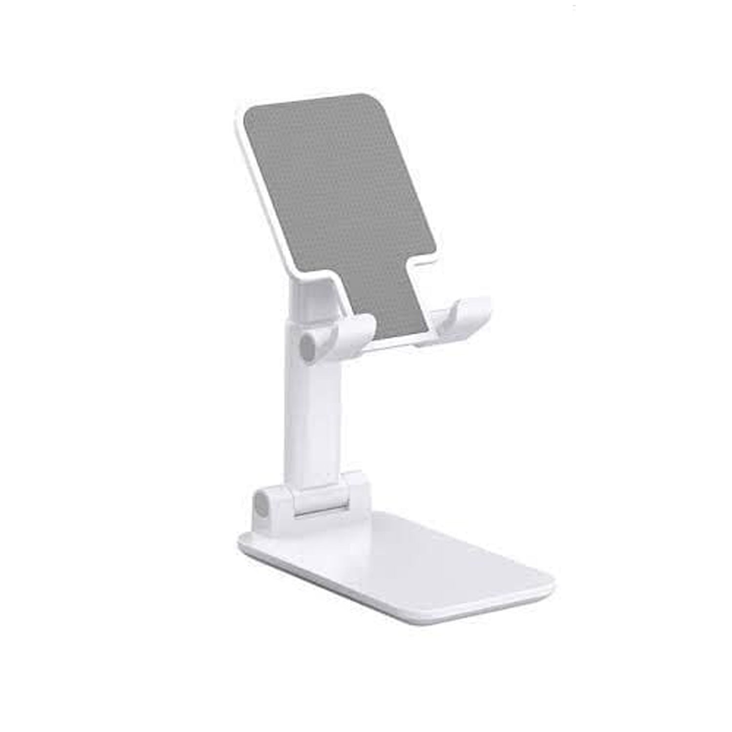 Wukusy adjustable foldable desktop mobile stand holding a smartphone, designed for hands-free viewing and easy portability.