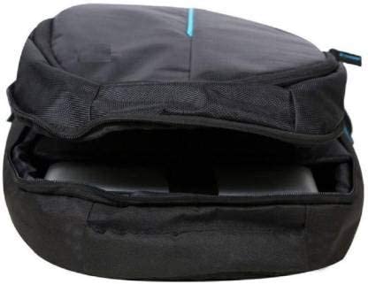 Wukusy 15.6-inch office laptop bag with padded compartment, black durable fabric, and adjustable shoulder strap.