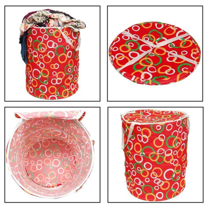 Wukusy 6186 canvas laundry bag with handles, versatile toy and laundry storage solution for home organization.
