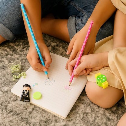 Wukusy fun candy design pencil set with colorful pencils and accessories, perfect for office or school use.