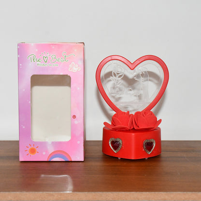 Heart-shaped Wukusy love couple decorative showpiece for home decor, featuring a romantic design and detailed craftsmanship.