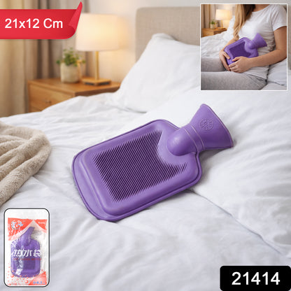 Wukusy premium soft rubber hot water bag, 21x12 cm, with a flexible, comfortable design for soothing warmth and relief.